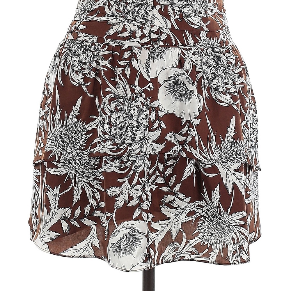 Express Brown and White Floral Skorts